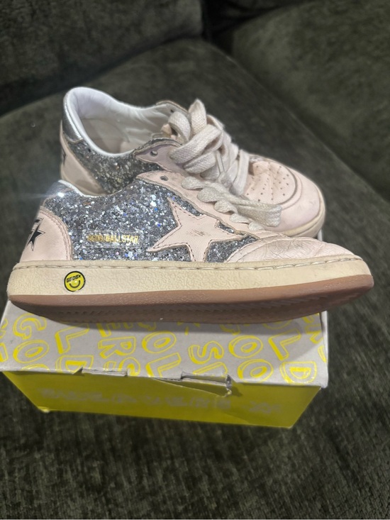 Golden Goose Other - Golden Goose Kids Glitter Sneakers Size 27 /US10 Made in Italy Pink/Silver